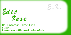 edit kese business card